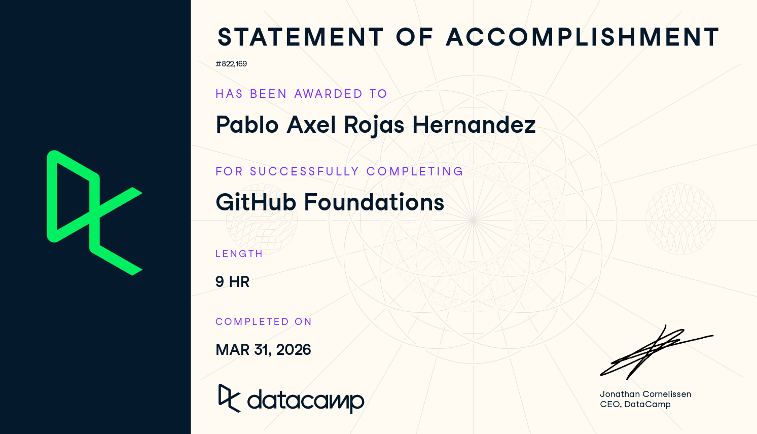 Datacamp - GitHub Foundations