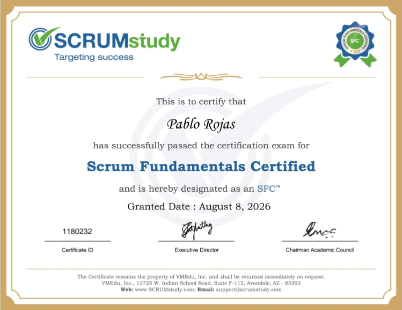 Scrum Fundamentals Certified (SFC)